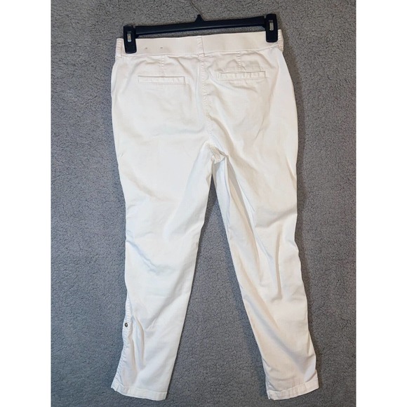 Chico's Petite Ankle Pants Skinny Petite 0 White Ankle Ruched Midi Adult Womens - Picture 9 of 11